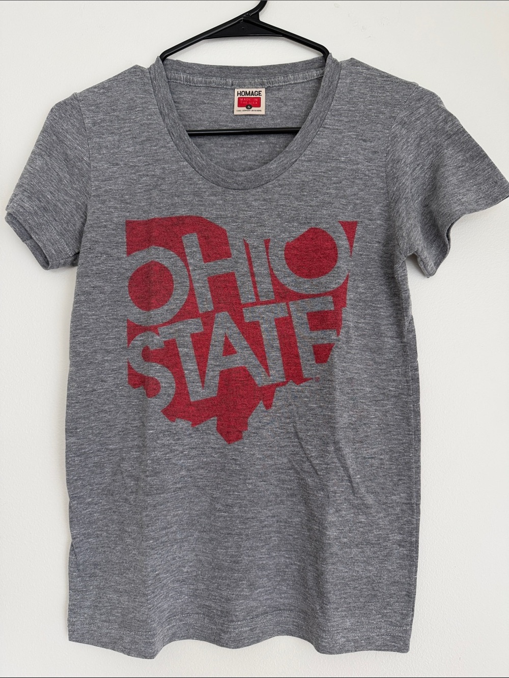 HOMAGE Gray Ohio State Women’s T-Shirt